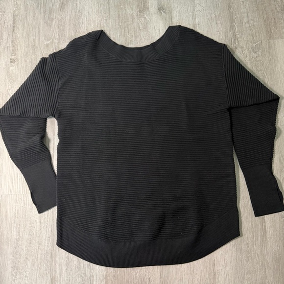 Aerie Offlinedrop sweater stretchy Black Sz S Oversized Athleisure Minimalist - Picture 7 of 9